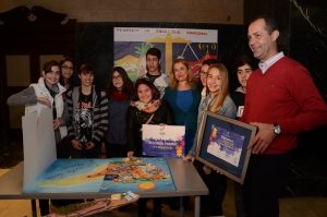 Fotografía de los alumnos del IES San Nicolás de El Sauzal, que ganaron el segundo premio del concurso