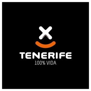 Imagen del nuevo logotipo y eslogan de Tenerife: 100% vida