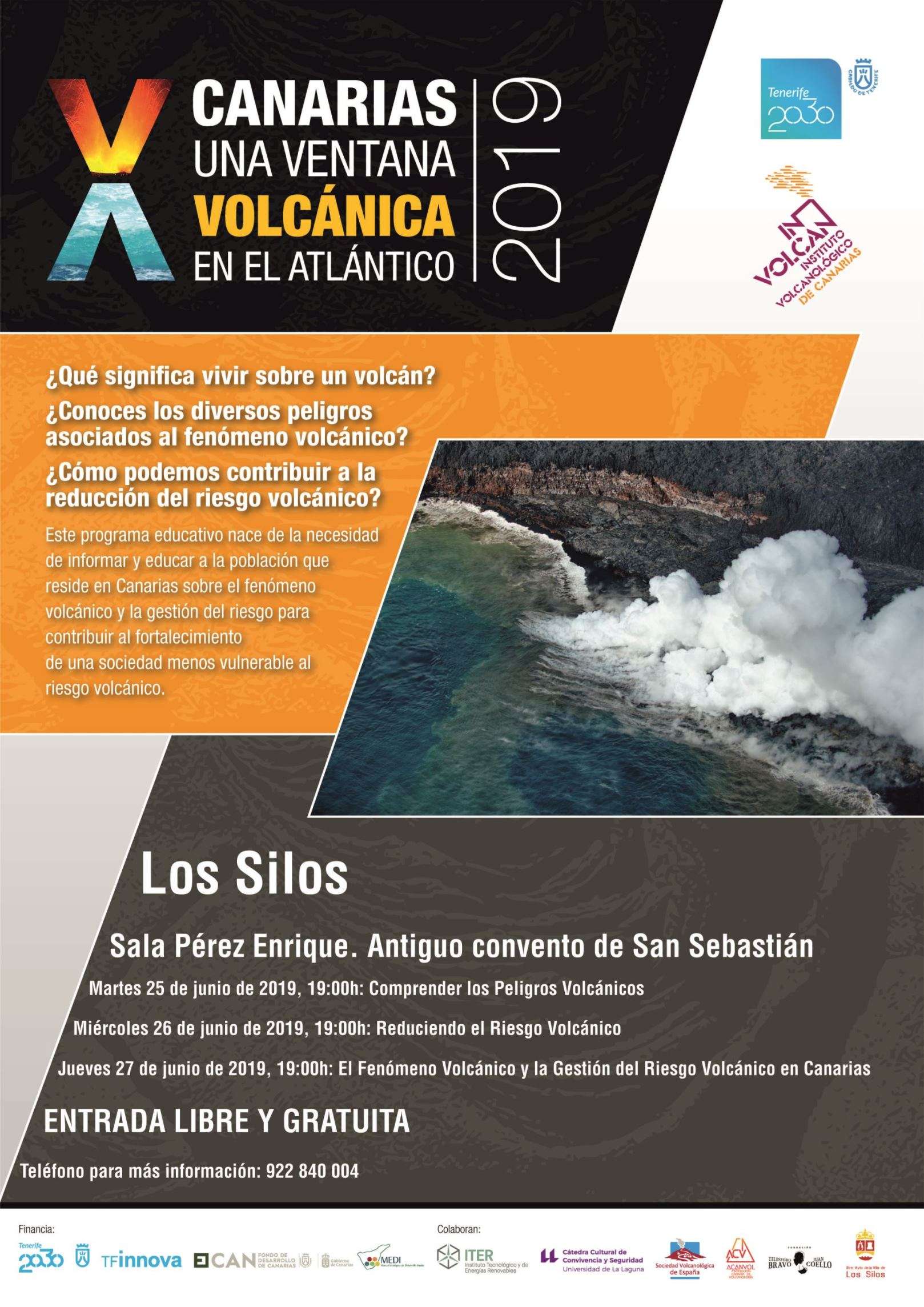La iniciativa del Involcan sobre el riesgo volcanológico es promovida por el área Tenerife 2030 del Cabildo y la DGSE del Gobierno de Canarias