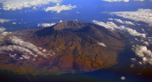 Imagen del volcán Pico do Fogo (2.829 metros de altura), uno de los volcanes más activos de la Macaronesia, localizado en la Isla de Fogo, Cabo Verde